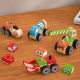 Children's wooden engineering vehicle DIY assembled combination toys wooden building block crane wooden car model manufacturers wholesale