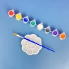 Pigment brush plastic, palette, 8 colors