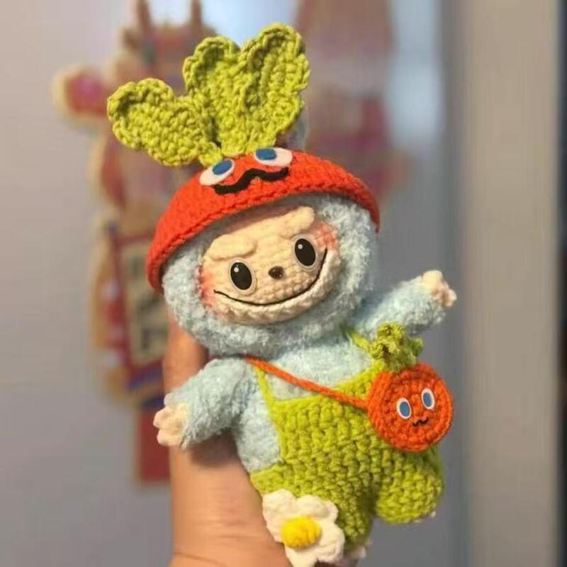 ラブブ人形ペンダントウール手編み diy 材料パッケージかぎ針編みギフトラブブ人形ベビー服フック|undefined