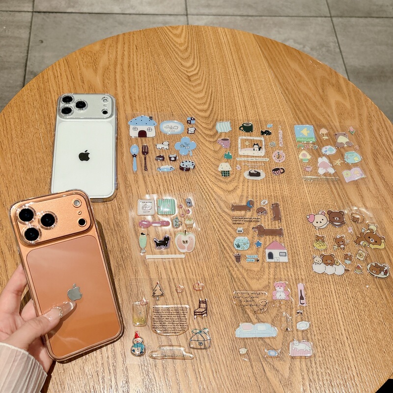 Highly Transparent Pc Hard Shell DIY Sticker Suitable for Apple 17Promax Mobile Phone Case Ip16/15Plus All-Inclusive 14