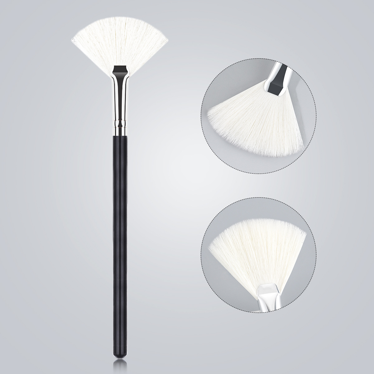 Sombra solo cepillo de maquillaje de alta calidad grande cepillo suelto cepillo de La Fundación cepillo de sombra de ojos cepillo en forma de abanico belleza