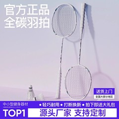 亚运羽毛球拍正品旗舰店全碳素纤维超轻耐用型专业单双拍套装