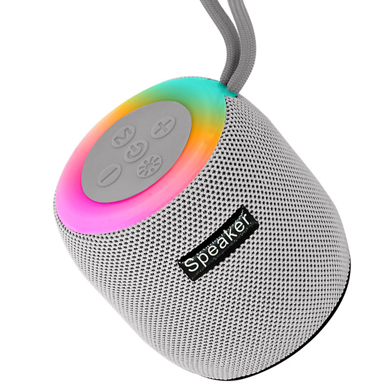 新製品ワイヤレス Bluetooth スピーカーカラフルな RGB ナイトライト屋外ポータブルミニ生地サブウーファーオーディオ小型|undefined