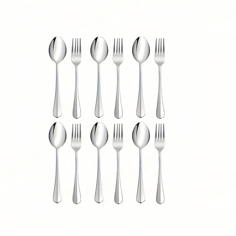 High-Quality 430 Stainless Steel Knife, Fork, and Spoon Set from Shangchao, 12-Piece/24-Piece Set, Household Western-Style Steak Cutlery High-Quality 430 Stainless Steel Knife, Fork, and Spoon Set from Shangchao, 12-Piece/24-Piece Set, Household Western-Style Steak Cutlery