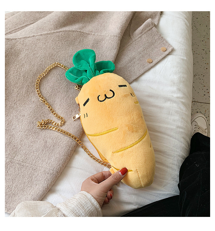 Cute Carrot Shoulder Messenger Plush Bag Wholesale Nihaojewelry display picture 65