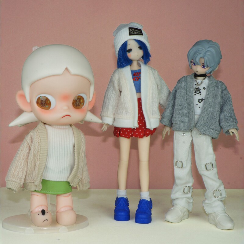 New Sweater Cardigan Gazi Sister Zack Xixili Electrical Street 6/8 Scale Doll Sweater Coat New Sweater Cardigan Gazi Sister Zack Xixili Electrical Street 6/8 Scale Doll Sweater Coat