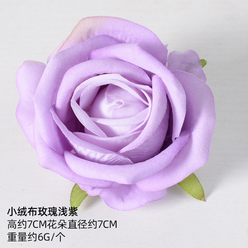 Simulación de flores falsas flores púrpura estilo Monet material DIY para la boda flor de broche flor flor flor flor de decoración diseño de guirnaldas