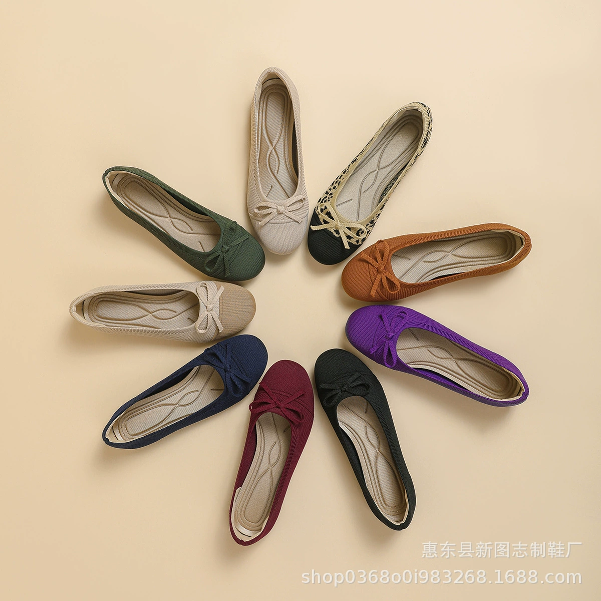 Y6-1 японская принцесса обувь женская круглая голова мелкий лук повседневная большая обувь на плоской подошве