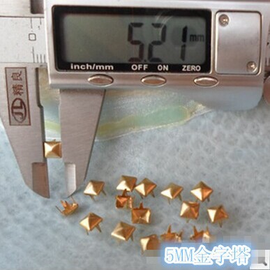 5MM×5MM四方爪珠 方形铆钉 四爪钉 四方金字塔铆钉 菱锥形铆钉