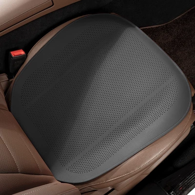and Breathable, Summer Cool Single-Piece Main — Seat cushion, seat cover - noble-black-punched-breathable-ultra-thin-flat-surface-single-seat-cushion