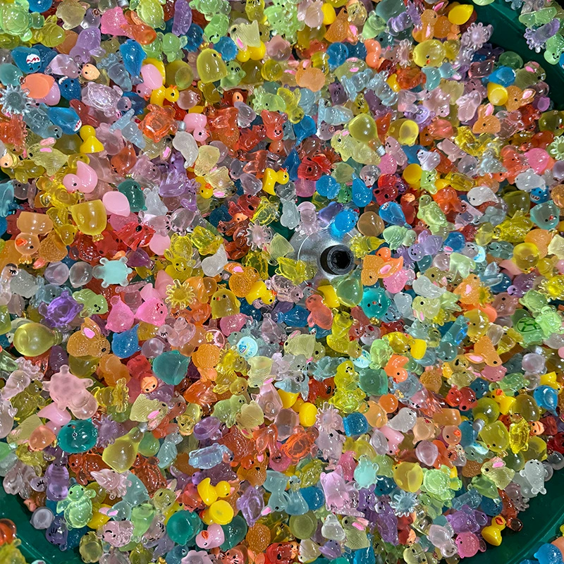 Миниатюрные Resin украшения слепая сумка, светящиеся животные подвески для DIY, 10–20 мм смешанный набор