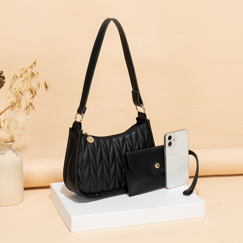 Bolsa de diseño de nicho bolso de mujer 2023 nueva moda bolso de hombro de dos piezas bolso de mujer bordado bolso de la axila