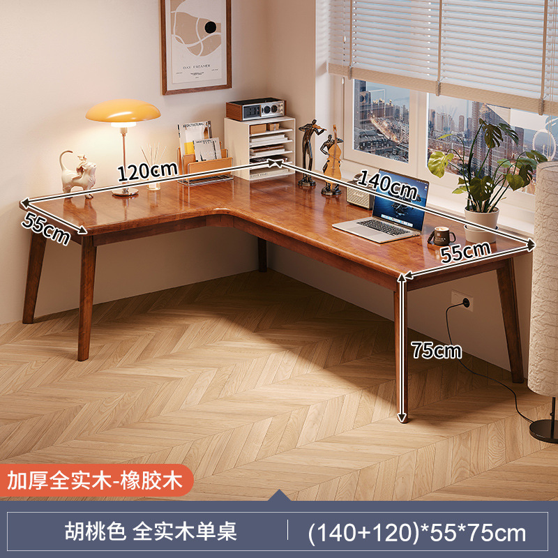Escritorio Hogar Esquina de madera maciza Esquina Dormitorio en forma de L Estudio Oficina Apartamento pequeño Trabajo Computadora de escritorio Mesa grande