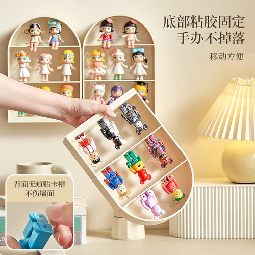 Blind Box Storage and Display Rack Living Room Pop Mart Wall Mounted Decor Figure Display Cabinet Doll Figure Toy Shelf Wall Mounted Cabinet
