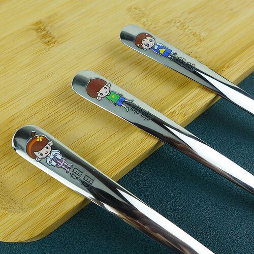 304 stainless steel parent-child spoon children's cartoon small spoon cute family spoon baby eating spoon