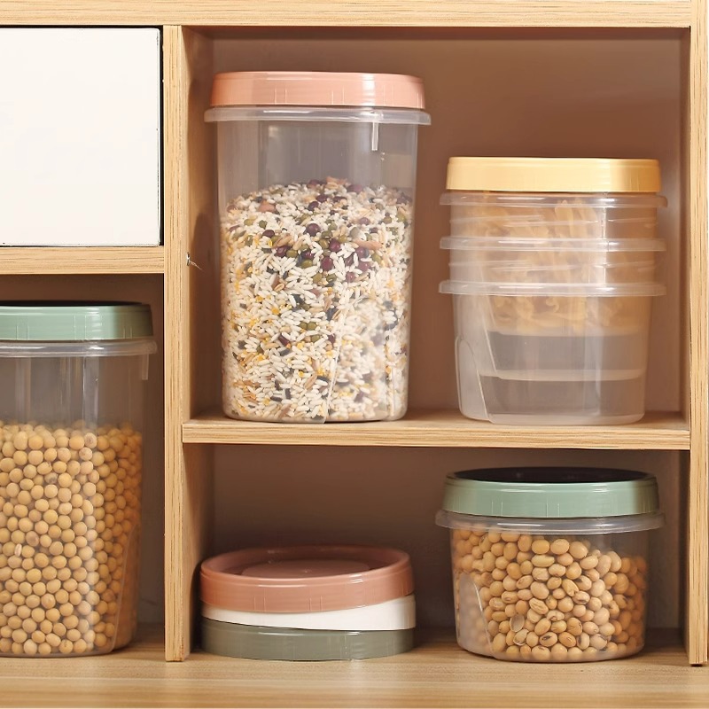 High Temperature Resistant Round Refrigerator Crisper with Lid, Small Fruit Storage Box, Microwave Oven Heated Lunch Box, Sealed Jar