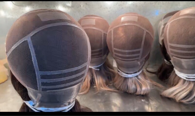 Qingdao wig factory specializes in the production of hand-crafted silicone headgear made from real human hair for medical use Qingdao wig factory specializes in the production of hand-crafted silicone headgear made from real human hair for medical use