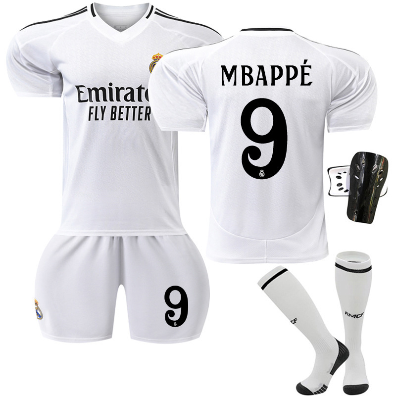 2425皇馬ホームサッカー服セット正確版9号ムバッペユニフォーム靴下付き5ベリンガム工場|undefined