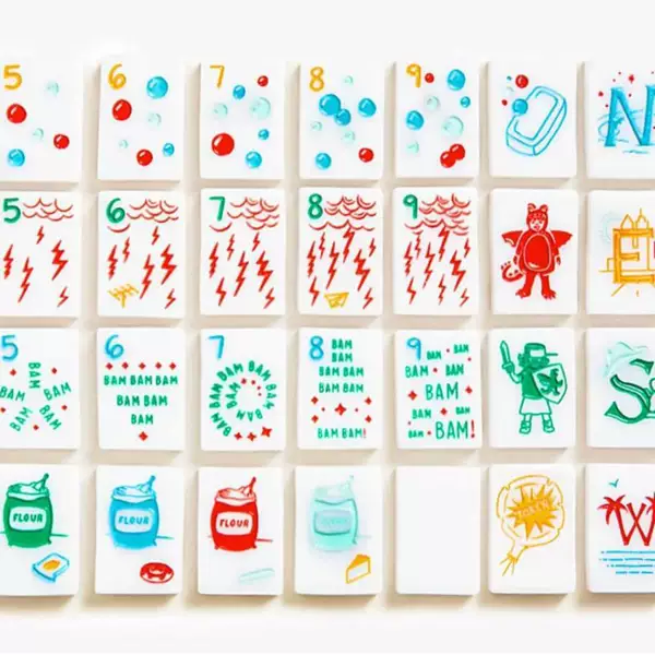 In-stock cross-border wholesale of American mahjong and European/American acrylic mahjong tiles, custom-made according to your design
