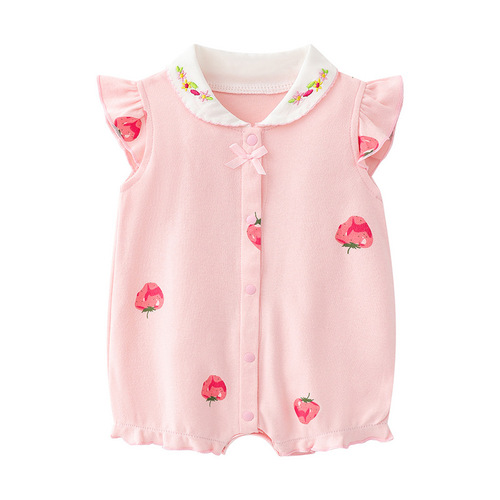 Baby Girl Summer Outfit Pack Nappies Dress Princess Summer Onesie 0 Months Short Sleeve Pajama Air Conditioning Suit