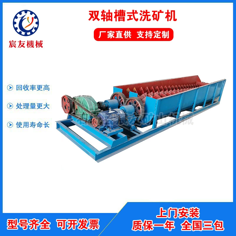 Стиральная машина Chenyu с двумя валами, сегментированным спиральным лезвием, машина для мытья песка и камня, машина для распыления песка и камня