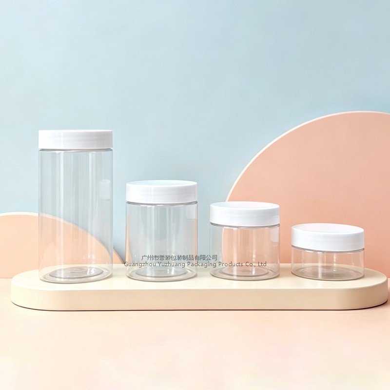Envase de plástico de boca ancha de 500 ml de grado alimenticio Yuzhuang PET, frasco sellado de 250 g para mascarillas capilares, material de embalaje cosmético.