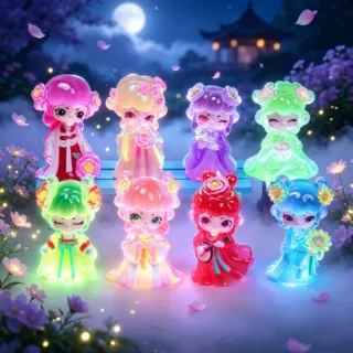 夜光花神花仙子系列萌粒改娃二创潮玩diy卡通玩偶摆件手办钥匙扣