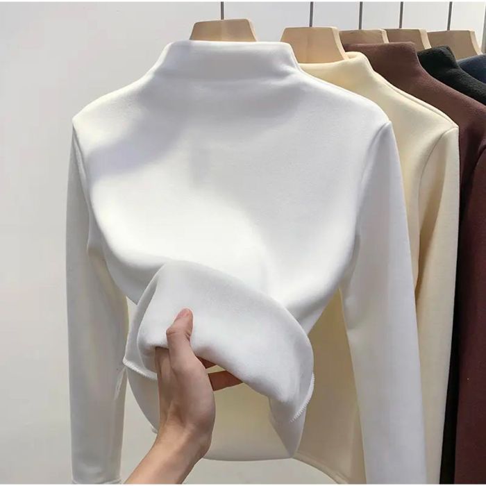 Niños y niñas más terciopelo más grueso terciopelo alemán cuello medio alto como base para mantener el calor en invierno, puede usar un top de manga larga de estilo occidental image 7