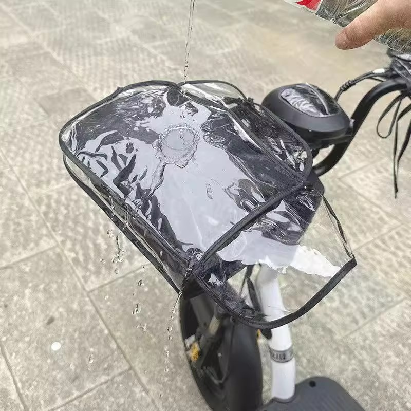 Electric Vehicle Gloves with Waterproof Cover Fleece-Lined Winter Warm Pedal Motorcycle Battery Bicycle Handlebar Rainproof Cover
