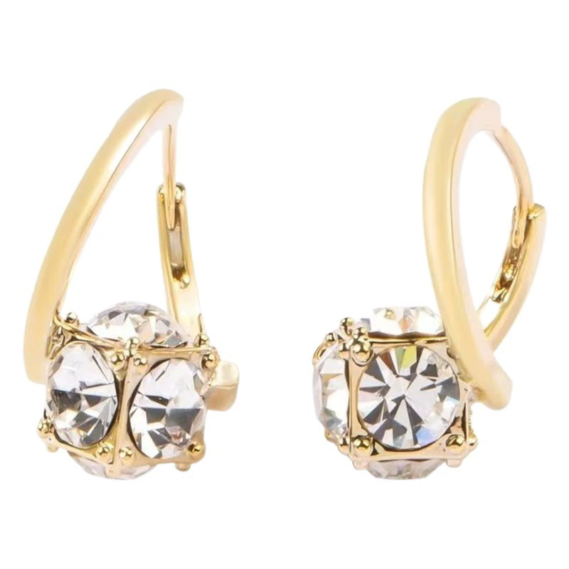 Легкие Роскошные серьги с нишевым дизайном, высококачественные маленькие изысканные вращающиеся серьги с цирконом, женские универсальные серьги