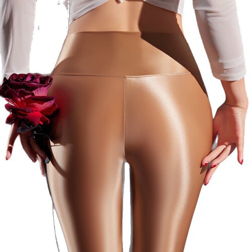 Xiaohongniang 360 Seamless Oil-Brilliant Gloss Hosiery Lubricating Gym Aesthetic Tight Dance Socks Yoga Spring Autumn Silk Smooth Pantyhose