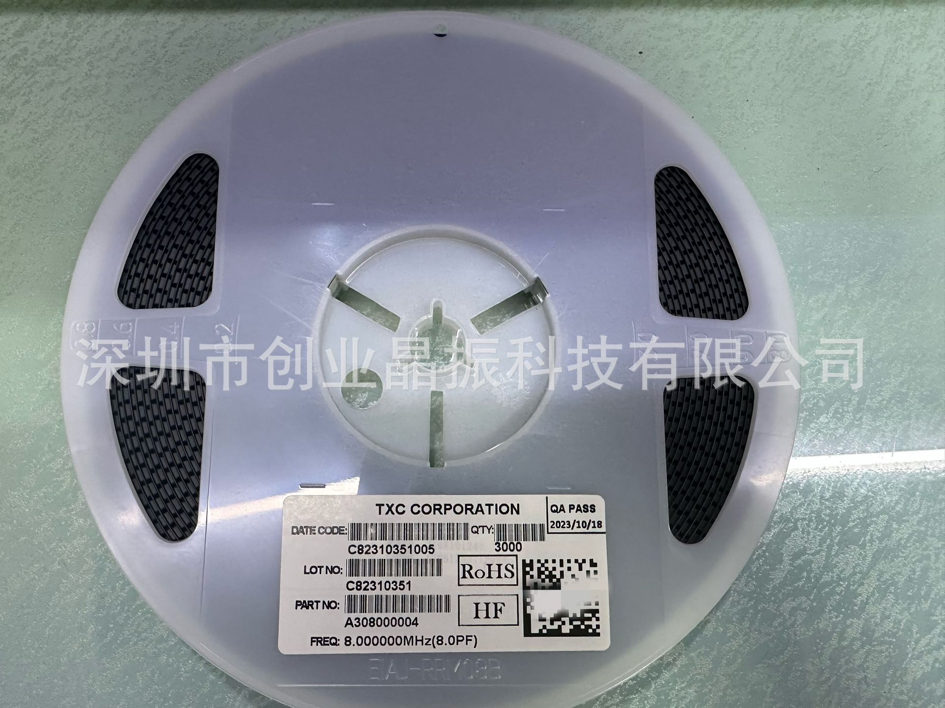 TXC A308000004 3225 8.000MHZ 8MHZ 8M 8PF 4P 黑色面 台产晶振