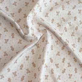 泡泡纱数码印花韩版ins花布全涤羽绒服面料棉服面料童装女装