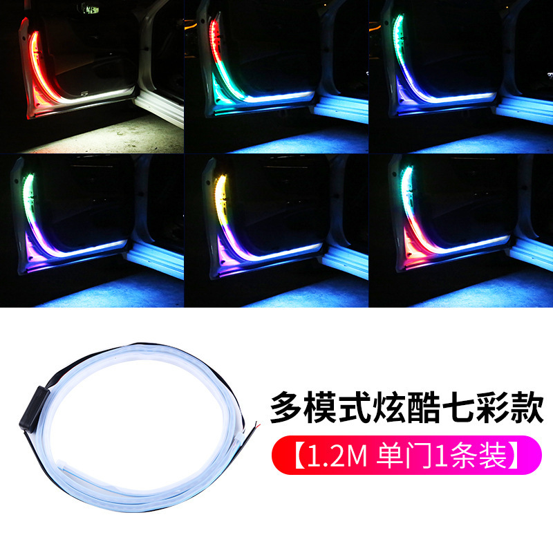 lámpara fluorescente de puerta super brillante led puerta abierta bienvenida flash de advertencia de lámpara decorativa tira de lámpara de automóvil anti-colisión trasera reforma image 11