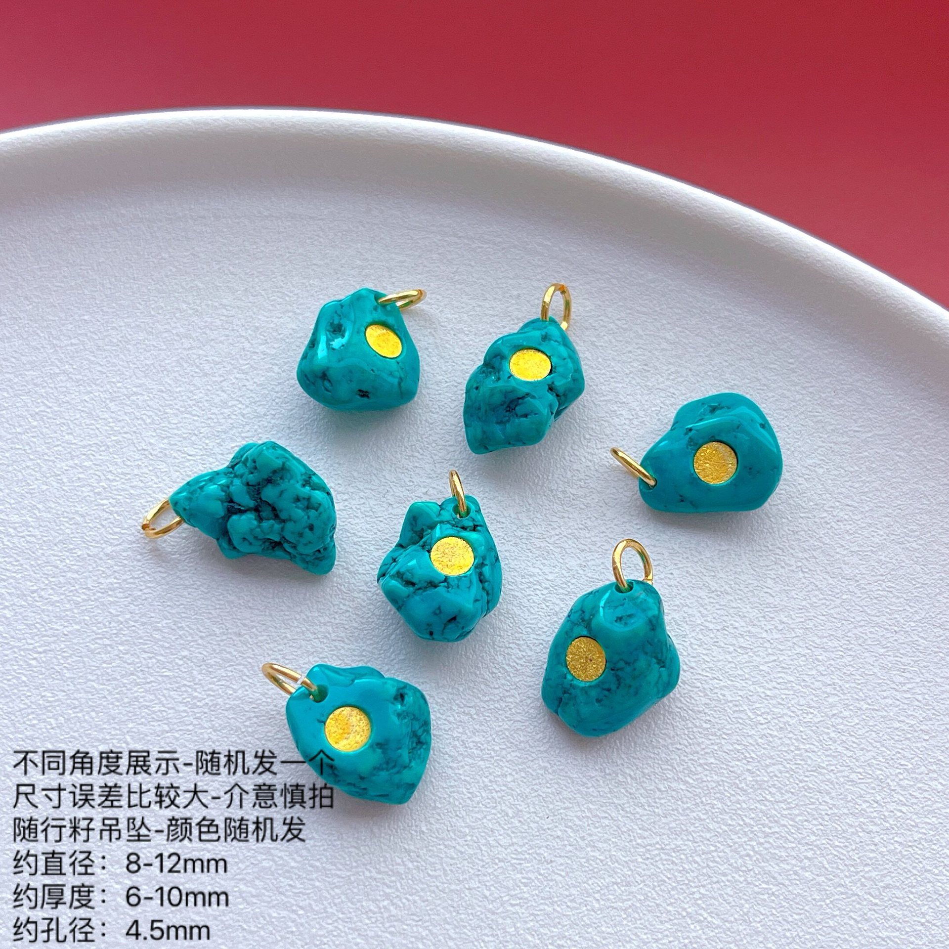 Turquoise Loose Beads, Spacer Beads, DIY Jewelry Accessories, Bead Spacers, Wire, High-Quality Porcelain, Bodhi Accessories