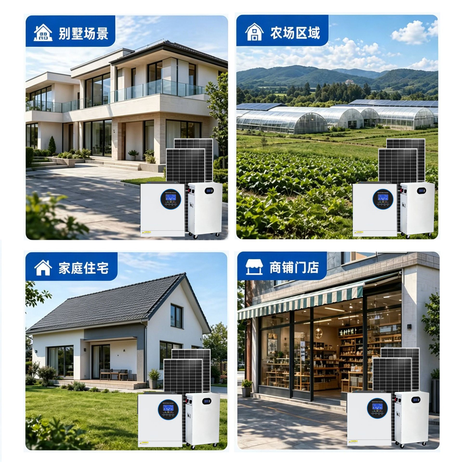 家用离并网储能系统光伏板电池逆控一体机220V全套太阳能发电系统