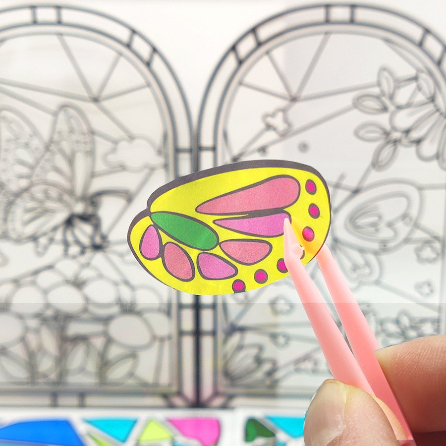 新款卡通窗户贴纸动物图案书签装饰贴画 手帐DIY装饰拼贴素材