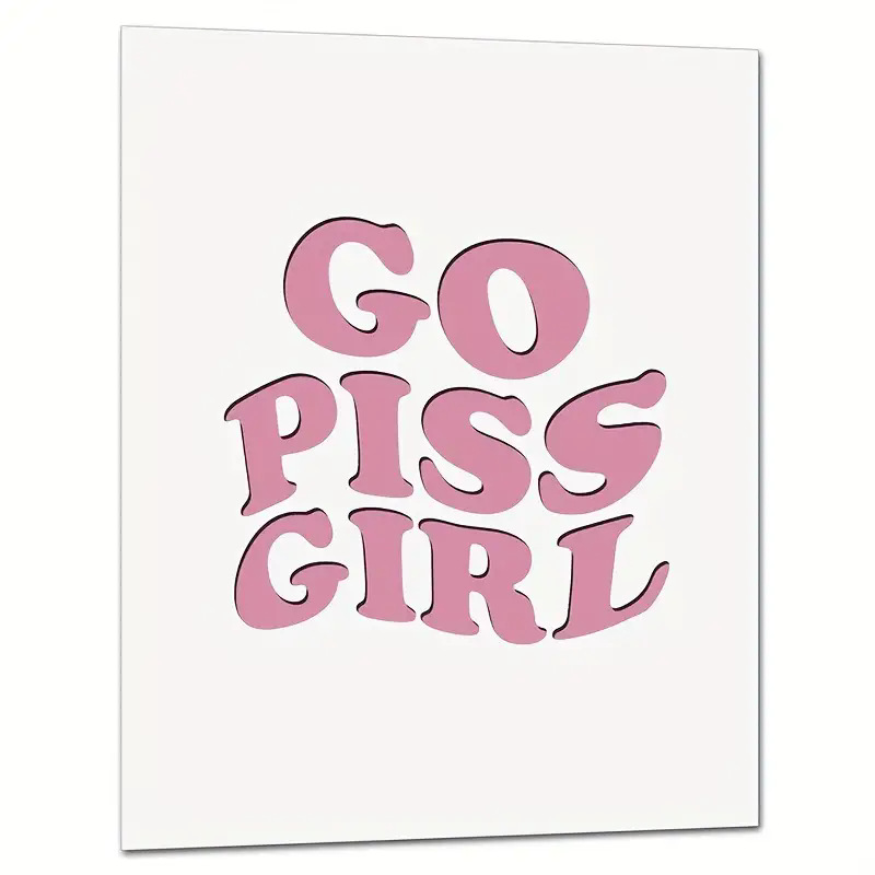 公寓装饰，女孩艺术印刷品，有趣的宿舍标志，8x10 英寸无框