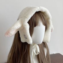 新款手作lolita耳罩头饰毛绒小羊耳朵可爱发带日系防风保暖耳包