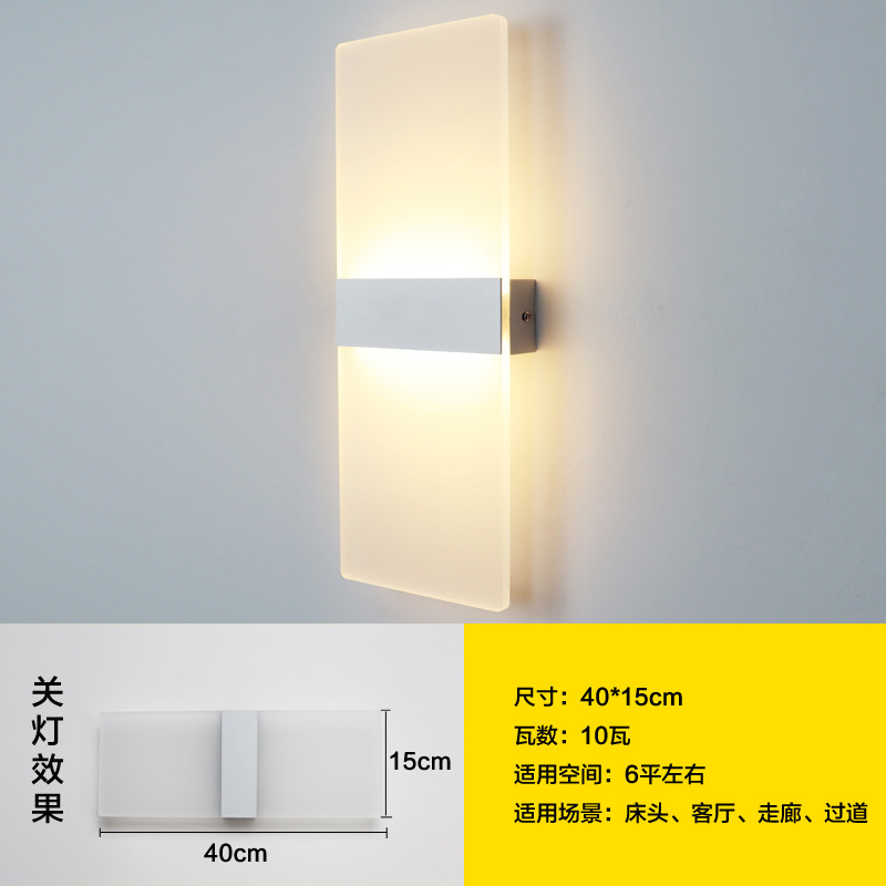 Lámpara de Pared LED de Acrílico para Dormitorio y Pasillo