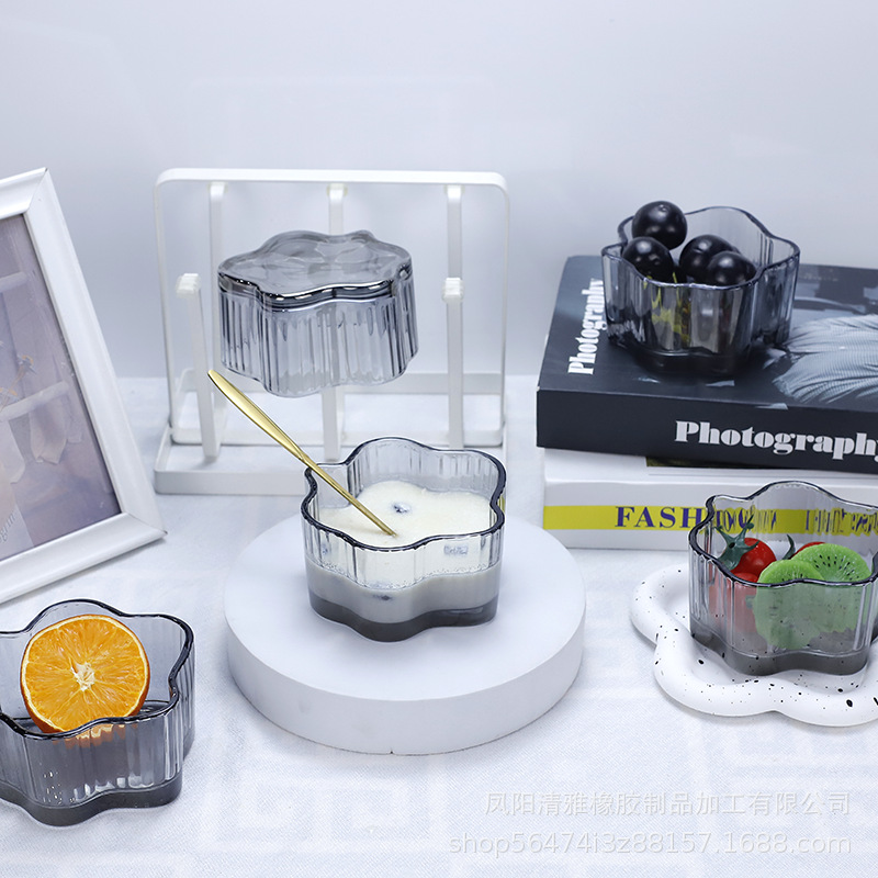 클라우드 디저트 그릇 6 피스 연기 회색