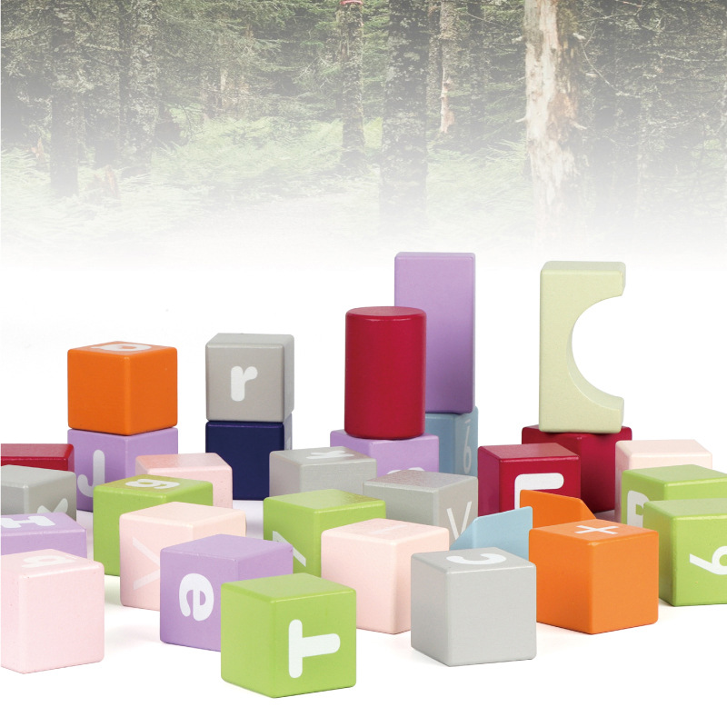 Bloques de construcción de madera maciza para niños madera ensamblada juguetes para bebés partículas grandes inteligencia para bebés 1-2 años 3 niños 6 niñas