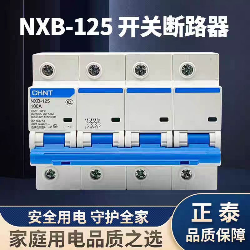 正泰NXB-125小型大电流断路器 家用空气开关80A100A125A总开