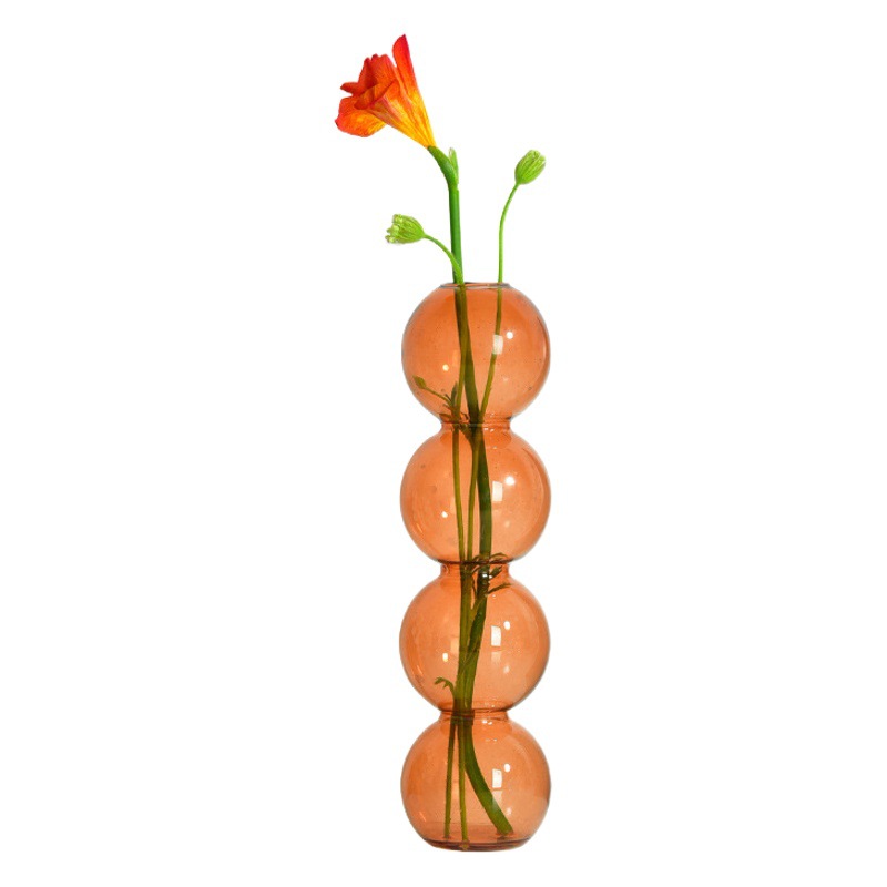 Creativo florero de burbujas florero de vidrio esférico hidropónico color transparente arreglo floral decoración de la Mesa decoración de la botella de aromaterapia