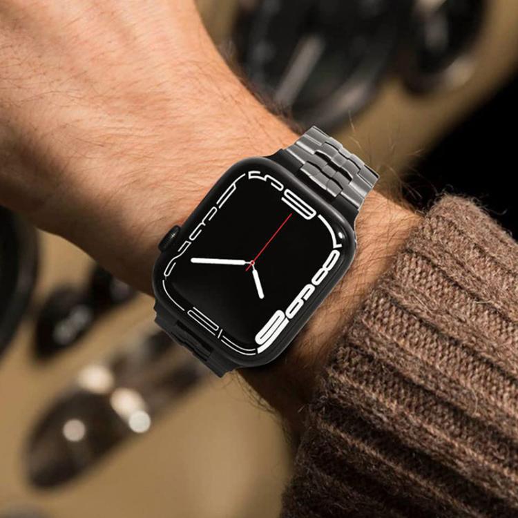 xDfind Iron Man Butterfly Buckle Correa de acero inoxidable para Apple Watch 42 / 44 / 45 / 46 / 49mm / A