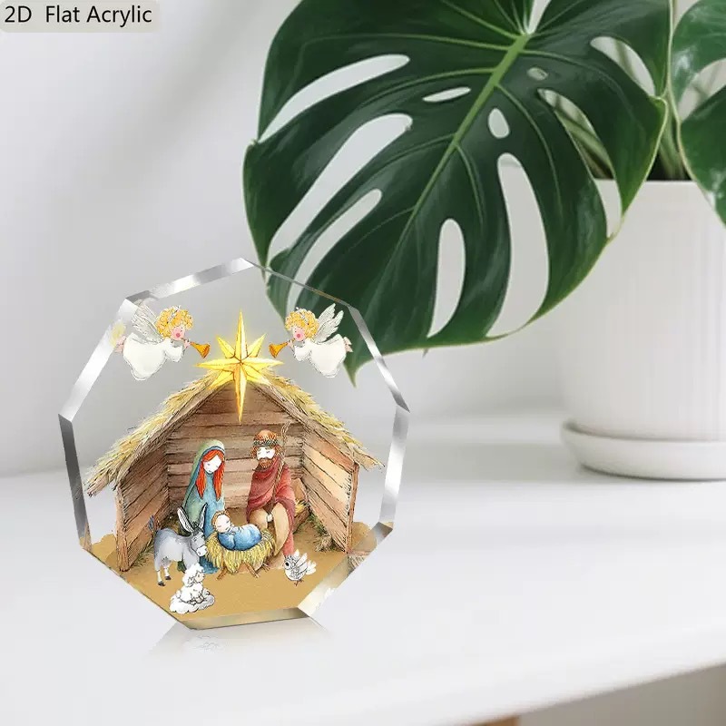 Adorno Acrílico Decorativo Festivo de Acrílico de Alta Transparencia para Pascua y Navidad image 7