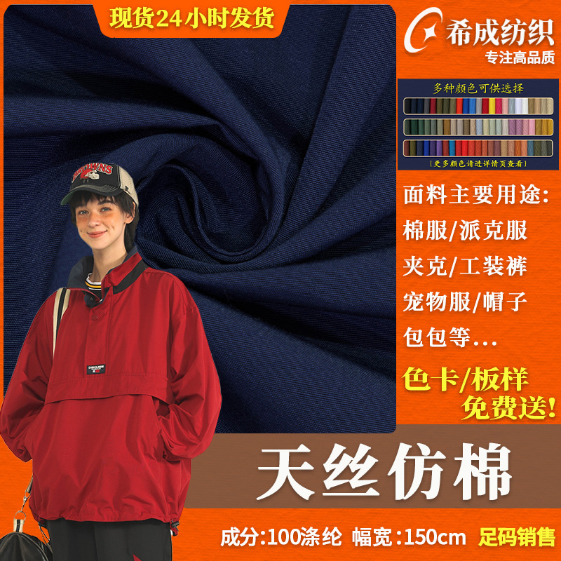Tencel Imitation Cotton Bamboo Polyester Yarn Goose Waterproof Fabric Outdoor Hard Shell Jacket Parka Windbreaker Sweatshirt Fabric
