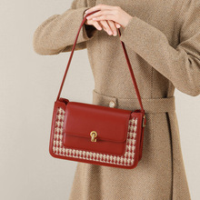 包包百搭新款潮女包斜挎包真皮结婚红色腋下单肩高级感婚包新娘包