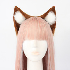 日系獸耳頭飾cosplay狐狸耳朵發箍手作毛絨漫展動物耳朵狐耳配飾