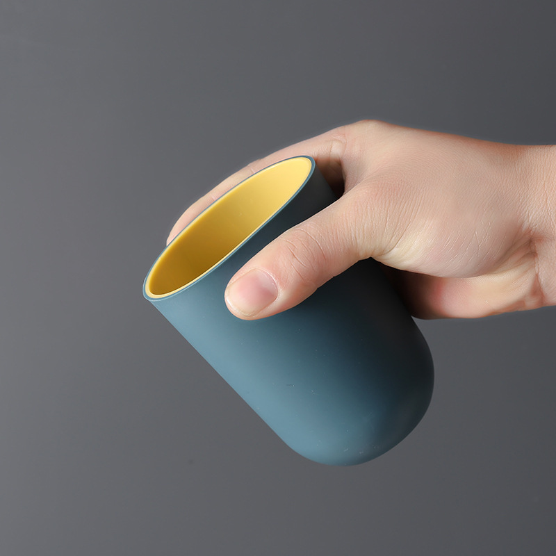 Vaso simple para enjuague bucal, vaso para cepillo de dientes doméstico, vaso para cepillo de dientes, vaso portátil de viaje para parejas. image 4